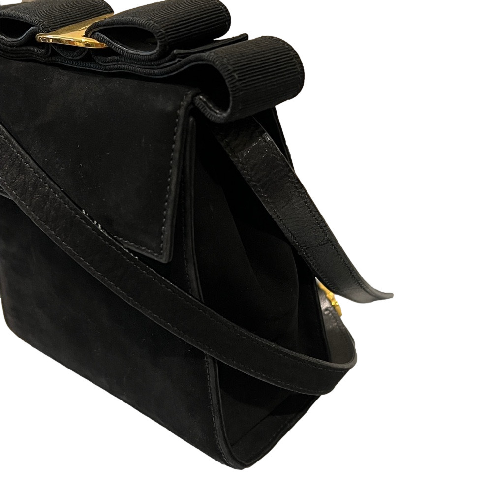 Salvatore Ferragamo Black Vara Bow Crossbody Bag EUC - Picture 5 of 15